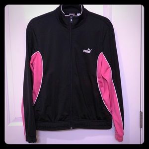 EUC PUMA Track Jacket! Pink/Black! Size L!